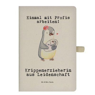 Mr. & Mrs. Panda DIN A5 Cotton Notebook for a Passionate Nursery Teacher