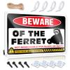 Safety Signs & Signals Beware of Ferrets Metal Sign Stuff for Your Room Man Cave Stuff (Size: 20 x 30 cm) view 1