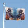 NIBABAEU Decorative Garden Flag, Black Dancing Unicorn, 60 x 90 cm view 3