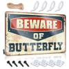 Protected by the 2nd Amendment Metal Sign, Beware of Butterfly, We Don’t Call 911, 20 x 30 cm view 1