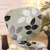 Highdi 2-Piece Office Chair Cover Set, Stretch Spandex Covers, Green Leaves view 2