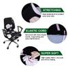 Highdi 2-Piece Office Chair Cover Set, Stretch Spandex Covers, Green Leaves view 4