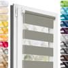 Estika Klemmfix Double Roller Blind, No Drilling, 40 x 120 cm, Dark Flax view 1