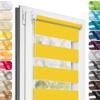 Estika Day & Night Roller Blind, No-Drill Clamp Mount, 115 x 150 cm, Lemonade view 1