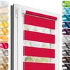 Estika Duo Roller Blind, No Drilling, 30 x 220 cm, Raspberry Mousse, Opaque view 1