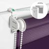Estika No-Drill Clamp-Fit Day & Night Dual Roller Blind, 95 x 220 cm, Plum view 2