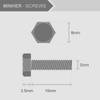 M5 x 10 mm 80-Piece 8.8 Zinc-Plated Steel Hex Bolt and Nut Set view 2