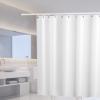YTITILUCK Pure White Shower Curtain, Solid-Color Polyester, Waterproof, Extra Long, 95 x 230 cm (W x L) view 1