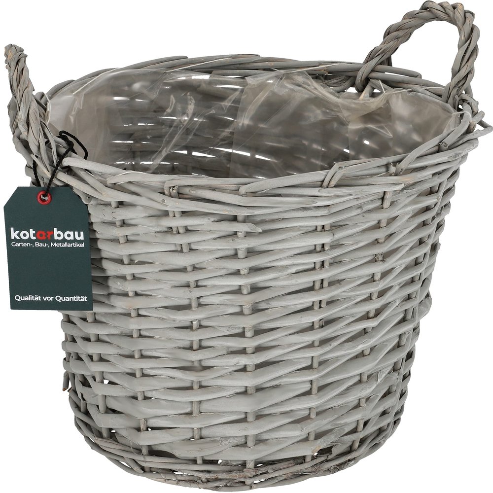 KOTARBAU Woven Willow Flower Pot, 31 cm, Gray