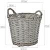 KOTARBAU Woven Willow Flower Pot, 31 cm, Gray view 2