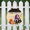 Welcome Sign for Home, Happy Halloween Gnome, Hocus Pocus Wooden Wall Decor, 12 x 12 in view 2