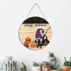 Welcome Sign for Home, Happy Halloween Gnome, Hocus Pocus Wooden Wall Decor, 12 x 12 in view 4