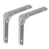 BRESKO Steel Shelf Brackets, Wall-Mount Angle Brackets, Silver, 100 x 100 mm view 1