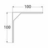 BRESKO Steel Shelf Brackets, Wall-Mount Angle Brackets, Silver, 100 x 100 mm view 2