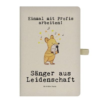 Mr. & Mrs. Panda A4 Cotton Notebook, Singer with Passion