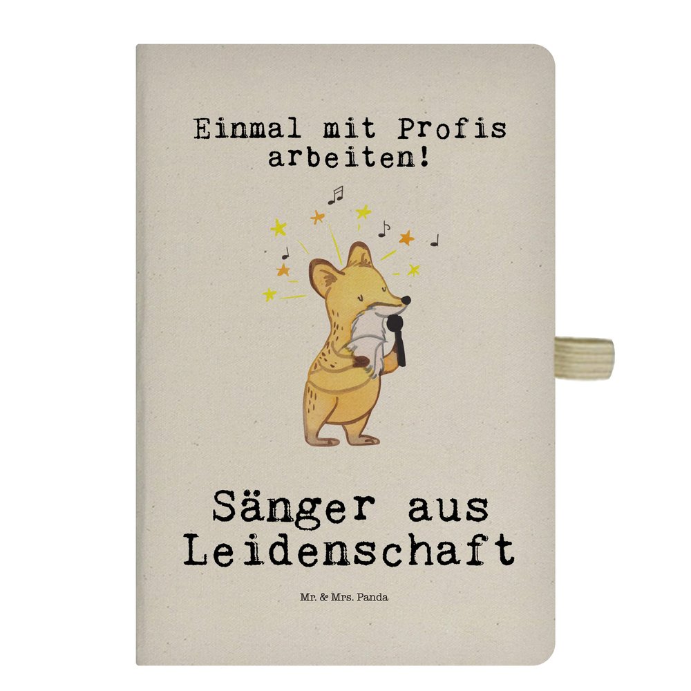 Mr. & Mrs. Panda A4 Cotton Notebook, Singer with Passion