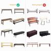 ZZDZW Stretch Cover for Dining Bench or Ottoman, Light Gray, 130–150 cm view 4