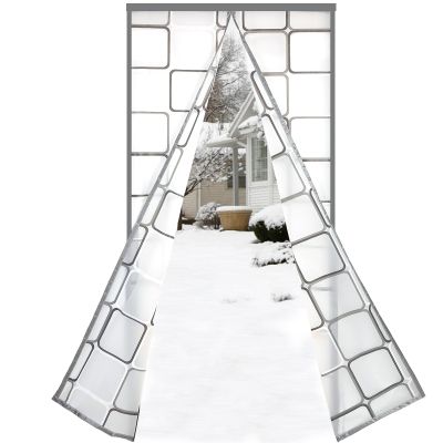 Risareyi Magnetic Thermal Insulation Curtain for Doors, 110 x 115 cm, Gray