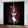 Lolosale Sugar Skull Blackout Curtains, 280 x 260 cm, Bohemian 2-Piece Set view 1