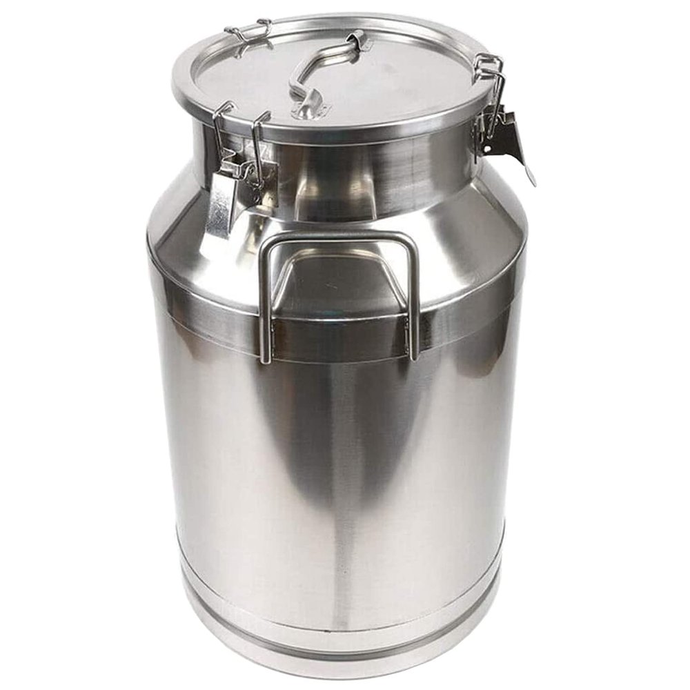 Heavy-Duty 304 Stainless Steel Milk Can with Sealed Lid, 50 L