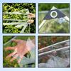 Transparent Tarp with Eyelets, 160 x 280 cm, Waterproof Tear-Resistant 420 g/m² PVC Cover for Patio Furniture, Grills, Plants and Greenhouses view 3