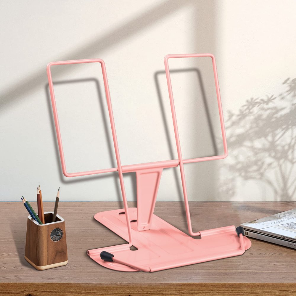 Adjustable Book Stand, Morandi Pink