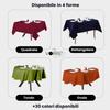 MyVorrei Solid Color Square Tablecloth, 100% Cotton, 200 x 200 cm view 3