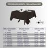 MyVorrei Solid Color Square Tablecloth, 100% Cotton, 200 x 200 cm view 4