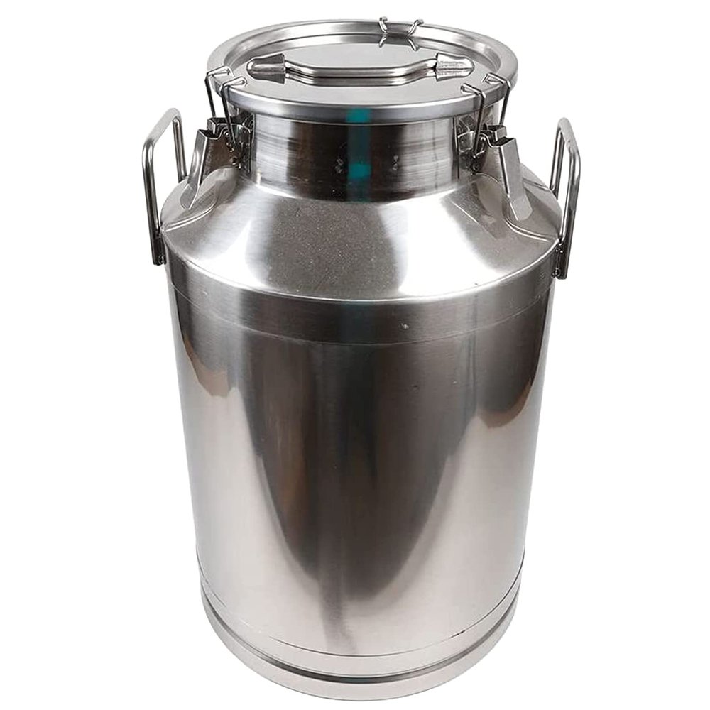 50 L Farm Milk Transport Bucket, 304 Stainless Steel, Sealed Lid