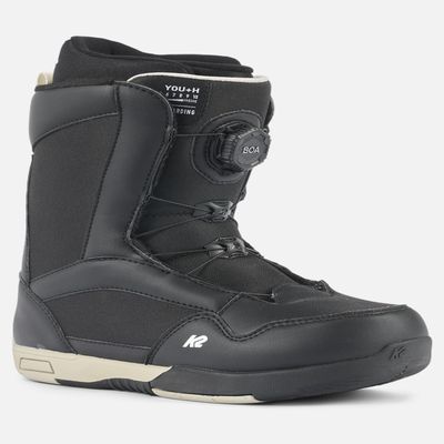 K2 You+H Black - 3b: Unisex Snowboard Boot, Black, Modern, Lace-Up, EVA Insole, For Advanced to Expert Snowboarders, Adults