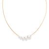 Women's Pearl Necklace with 18K Gold-Plated Titanium Steel Chain view 1