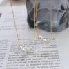 Women's Pearl Necklace with 18K Gold-Plated Titanium Steel Chain view 3