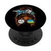 Rwanda Volleyball Fan, Brown-Skinned Girl with Messy Hair, PopSockets PopGrip view 1