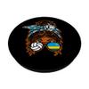 Rwanda Volleyball Fan, Brown-Skinned Girl with Messy Hair, PopSockets PopGrip view 2