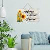 NABRAND Home Sweet Home Inspirational Wall Decor Wooden Sign, 15.2 x 25.4 cm, Yellow Sunflower Design view 1