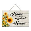 NABRAND Home Sweet Home Inspirational Wall Decor Wooden Sign, 15.2 x 25.4 cm, Yellow Sunflower Design view 2