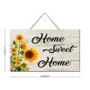 NABRAND Home Sweet Home Inspirational Wall Decor Wooden Sign, 15.2 x 25.4 cm, Yellow Sunflower Design view 3