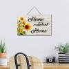 NABRAND Home Sweet Home Inspirational Wall Decor Wooden Sign, 15.2 x 25.4 cm, Yellow Sunflower Design view 4
