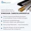 PROVISTON Edge Trim Profile, 34 x 2.5 x 2700 mm, Anodized Aluminum, Silver, Smooth, Offset Countersunk Drilled view 4