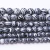 60 Black Malachite Stone Beads, 6 mm, 38.1 cm view 2