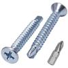 SKIR'CO 50-Pack DIN 7504-P Galvanized Steel Self-Drilling Screws, 4.2 x 32 mm, Countersunk Head view 1