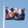 NIBABAEU Decorative Outdoor Garden Flag, Goodnes Woman Eagles Space Print, 90 x 150 cm view 3