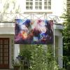NIBABAEU Decorative Outdoor Garden Flag, Goodnes Woman Eagles Space Print, 90 x 150 cm view 4