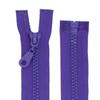Plastic Zipper, Chunky 5 mm, Separating, 85 cm, Purple view 1