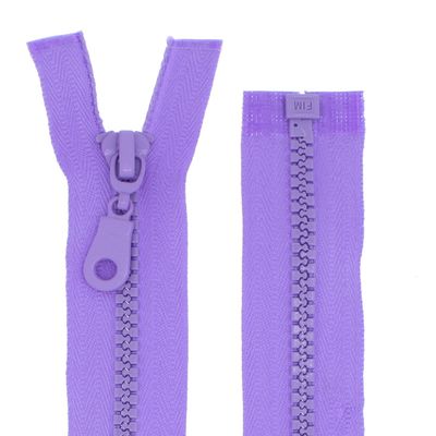Coarse 5 mm Separating Plastic Zipper, 70 cm, Lilac