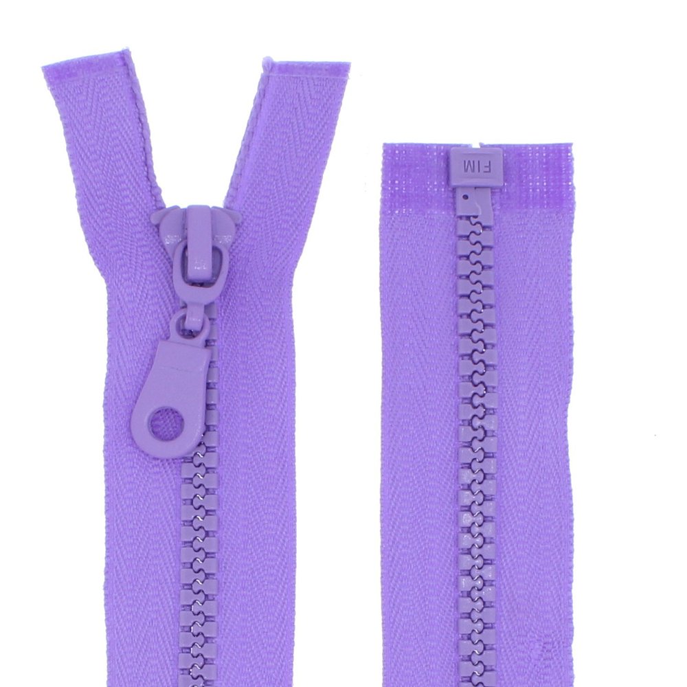 Coarse 5 mm Separating Plastic Zipper, 70 cm, Lilac