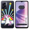 Transparent TPU Case for Oppo A77 5G with Unicorn Design view 1