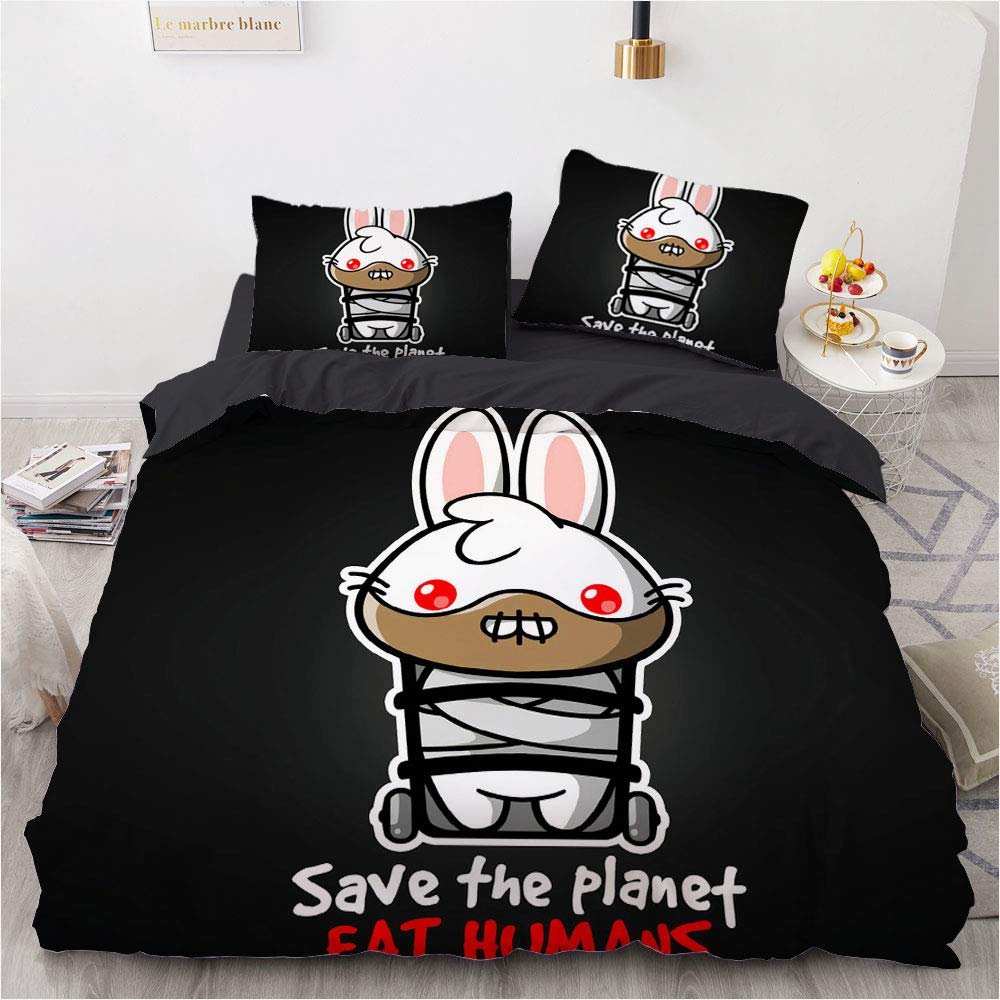 Ste-X Cartoon Animal Bedding Set, 220 x 240 cm, Rabbit