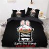 Ste-X Cartoon Animal Bedding Set, 220 x 240 cm, Rabbit view 1