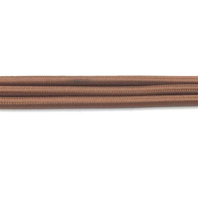 10 m Vintage Cotton Textile Electrical Wire, Brown